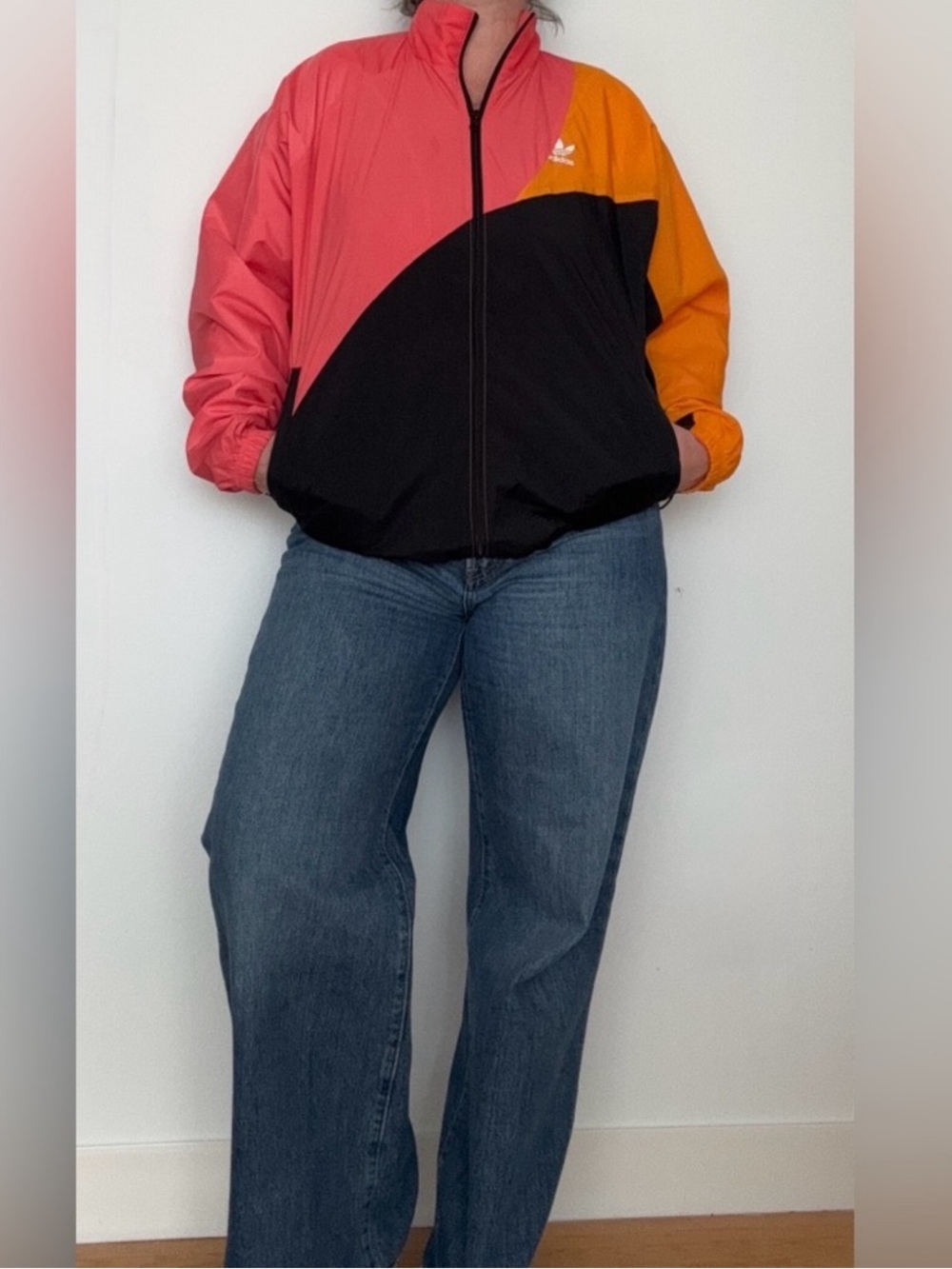 Adidas Originals Adicolor
Colorblock Track Top Bomber Windbreaker Jacket Size M